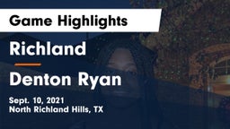Richland  vs Denton Ryan  Game Highlights - Sept. 10, 2021