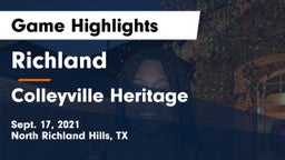Richland  vs Colleyville Heritage  Game Highlights - Sept. 17, 2021