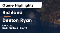 Richland  vs Denton Ryan  Game Highlights - Oct. 5, 2021