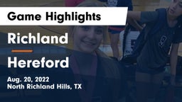 Richland  vs Hereford  Game Highlights - Aug. 20, 2022