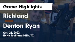 Richland  vs Denton Ryan  Game Highlights - Oct. 21, 2022