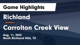 Richland  vs Carrolton Creek View Game Highlights - Aug. 11, 2023