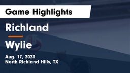 Richland  vs Wylie  Game Highlights - Aug. 17, 2023