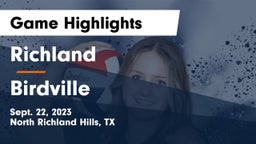 Richland  vs Birdville  Game Highlights - Sept. 22, 2023