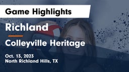 Richland  vs Colleyville Heritage  Game Highlights - Oct. 13, 2023