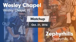 Matchup: Wesley Chapel High vs. Zephyrhills  2016