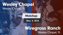 Matchup: Wesley Chapel High vs. Wiregrass Ranch  2016