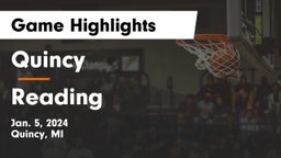 Quincy  vs Reading  Game Highlights - Jan. 5, 2024