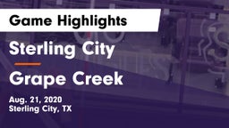 Sterling City  vs Grape Creek  Game Highlights - Aug. 21, 2020