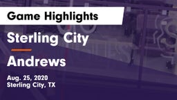 Sterling City  vs Andrews Game Highlights - Aug. 25, 2020