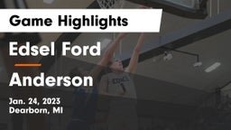 Edsel Ford  vs Anderson  Game Highlights - Jan. 24, 2023