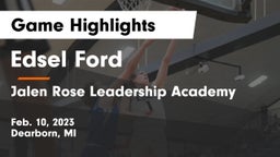 Edsel Ford  vs Jalen Rose Leadership Academy Game Highlights - Feb. 10, 2023