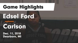 Edsel Ford  vs Carlson  Game Highlights - Dec. 11, 2018