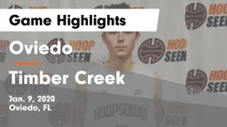 Oviedo  vs Timber Creek  Game Highlights - Jan. 9, 2020