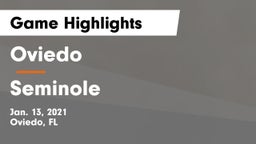 Oviedo  vs Seminole  Game Highlights - Jan. 13, 2021