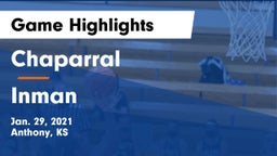 Chaparral  vs Inman  Game Highlights - Jan. 29, 2021