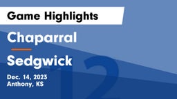 Chaparral  vs Sedgwick  Game Highlights - Dec. 14, 2023