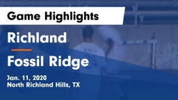 Richland  vs Fossil Ridge  Game Highlights - Jan. 11, 2020