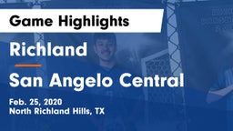 Richland  vs San Angelo Central  Game Highlights - Feb. 25, 2020