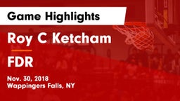 Roy C Ketcham vs FDR Game Highlights - Nov. 30, 2018