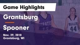 Grantsburg  vs Spooner  Game Highlights - Nov. 29, 2018