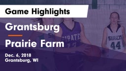 Grantsburg  vs Prairie Farm Game Highlights - Dec. 6, 2018