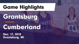 Grantsburg  vs Cumberland  Game Highlights - Dec. 17, 2018