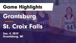 Grantsburg  vs St. Croix Falls  Game Highlights - Jan. 4, 2019