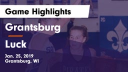 Grantsburg  vs Luck  Game Highlights - Jan. 25, 2019