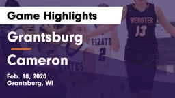 Grantsburg  vs Cameron  Game Highlights - Feb. 18, 2020