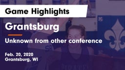Grantsburg  vs Unknown from other conference Game Highlights - Feb. 20, 2020