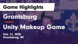 Grantsburg  vs Unity Makeup Game Game Highlights - Feb. 21, 2020