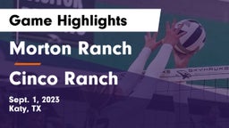 Morton Ranch  vs Cinco Ranch  Game Highlights - Sept. 1, 2023