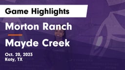 Morton Ranch  vs Mayde Creek  Game Highlights - Oct. 20, 2023
