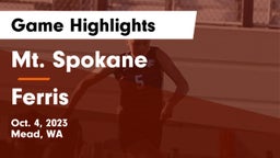 Mt. Spokane vs Ferris  Game Highlights - Oct. 4, 2023