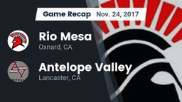 Recap: Rio Mesa  vs. Antelope Valley  2017