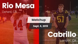 Matchup: Rio Mesa  vs. Cabrillo  2019