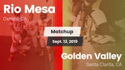 Matchup: Rio Mesa  vs. Golden Valley  2019