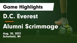 D.C. Everest  vs Alumni Scrimmage Game Highlights - Aug. 20, 2022