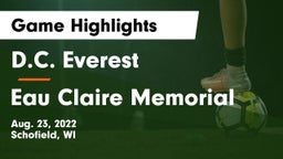 D.C. Everest  vs Eau Claire Memorial  Game Highlights - Aug. 23, 2022