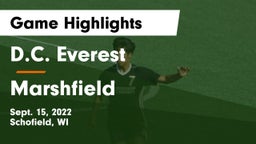D.C. Everest  vs Marshfield  Game Highlights - Sept. 15, 2022