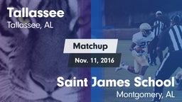 Matchup: Tallassee High vs. Saint James School 2016