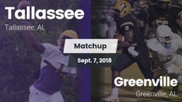 Matchup: Tallassee High vs. Greenville  2018