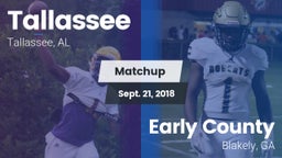 Matchup: Tallassee High vs. Early County  2018