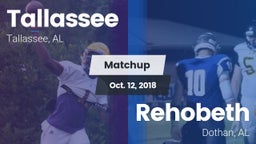 Matchup: Tallassee High vs. Rehobeth  2018