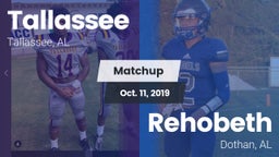 Matchup: Tallassee High vs. Rehobeth  2019