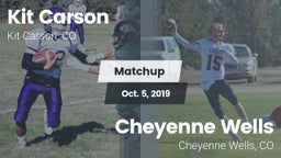 Matchup: Kit Carson High Scho vs. Cheyenne Wells   2019