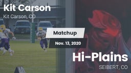 Matchup: Kit Carson High Scho vs. Hi-Plains  2020
