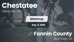Matchup: Chestatee High vs. Fannin County  2016