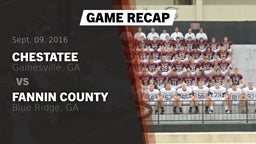 Recap: Chestatee  vs. Fannin County  2016